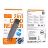 Atminties kortelių skaitytuvas Hoco HB45 2-in-1 USB3.0 pilkas