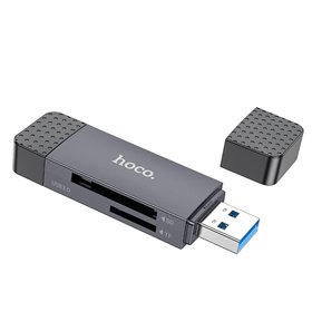 Memory card reader Hoco HB45 USB-C/USB-A 2-in-1 USB2.0 grey