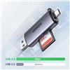 Memory card reader Ugreen CM185 USB-A 3.0/USB-C 3.1 to TF/SD (50706) grey