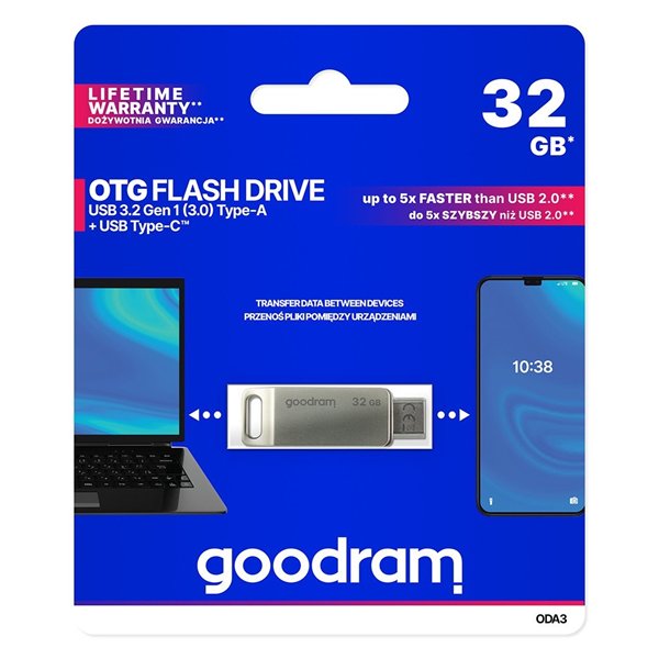 USB memory drive Goodram ODA3 32GB OTG USB 3.0 + Type-C