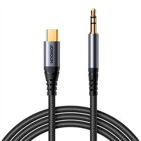 Audio kabelis Joyroom SY-A07 USB-C to 3,5mm 1.2m juodas