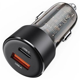Car charger Acefast B12 60W USB-C/USB-A black