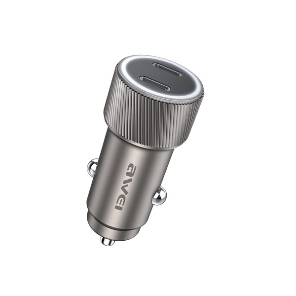 Car charger Awei C-858 33W 2xUSB-C black