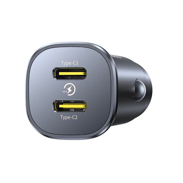 Automobilinis įkroviklis Baseus GoTrip 2xUSB-C 30W juodas C00072300123-01