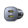 Automobilinis įkroviklis Baseus GoTrip 2xUSB-C 30W juodas C00072300123-01