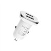 Car charger Borofone BZ12 whit 2 USB connectors (2.4A) white