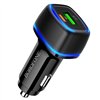 Car charger Borofone BZ14A PD20W+QC3.0 with 2 USB connectors (Type-C to Lightning) black