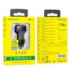 Car charger Borofone BZ14A PD20W+QC3.0 with 2 USB connectors (Type-C to Lightning) black