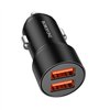 Car charger Borofone BZ19B 2xUSB-A QC3.0 36W black