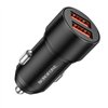 Car charger Borofone BZ19B 2xUSB-A QC3.0 36W black