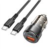 Car charger Borofone BZ20 PD20W+QC3.0 38W + Type-C black