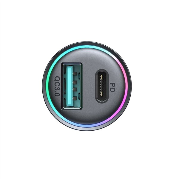 Car charger Joyroom JR-CCN04 USB-C/USB-A 60W black