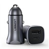 Car charger Ugreen CD130 USB-C/USB-A 30W gray