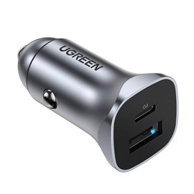 Car charger Ugreen CD130 USB-C/USB-A 30W gray