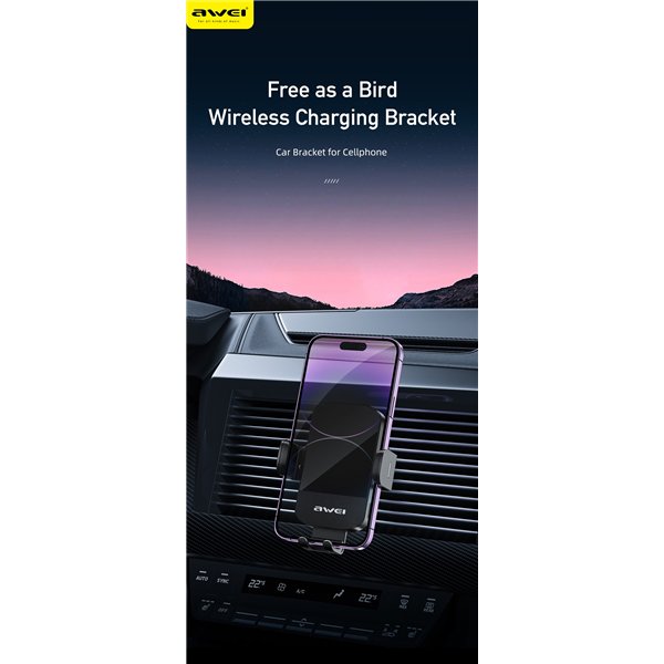 Car charger-holder Awei X43 15W black