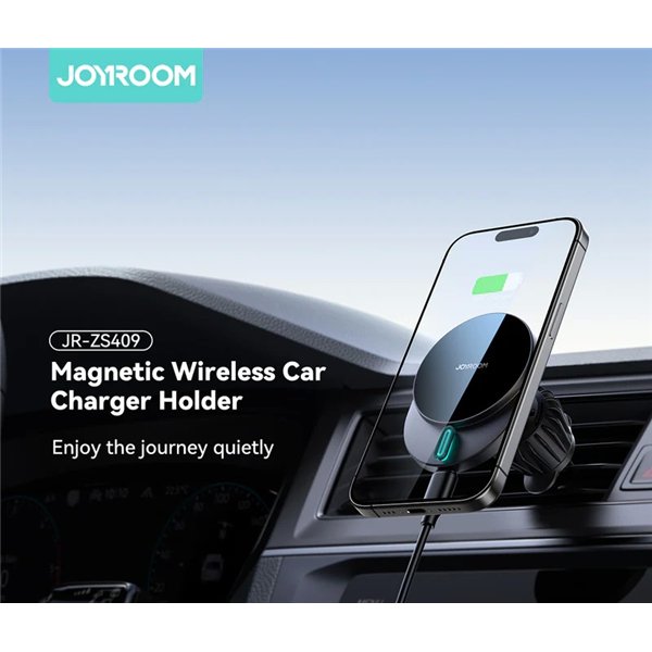 Car charger-holder magnetic Joyroom JR-ZS409 MagSafe 15W black