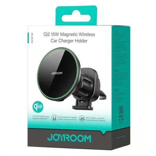 Car charger-holder magnetic Joyroom JR-ZS412 Qi2 MagSafe 15W black