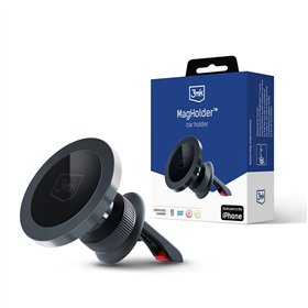 Car phone holder 3mk MagHolder, for using on ventilation grille, magnetic fixing