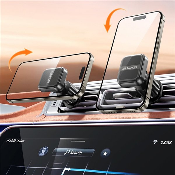 Car phone holder Awei X52 Magnetic (air vent) black