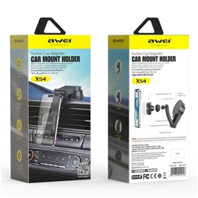 Car phone holder Awei X54 Magnetic (dashboard/windshield) black