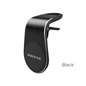 Car phone holder Borofone BH10, for using on ventilation grille, magnetic fixing, black