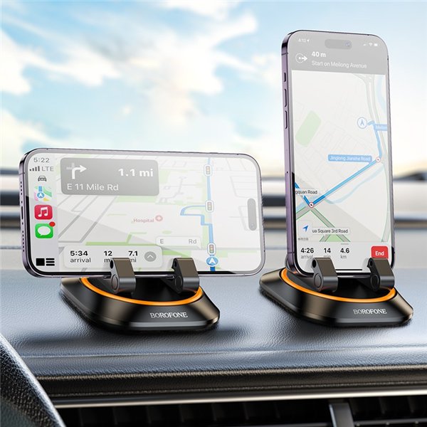 Car phone holder Borofone BH116 (dashboard) black