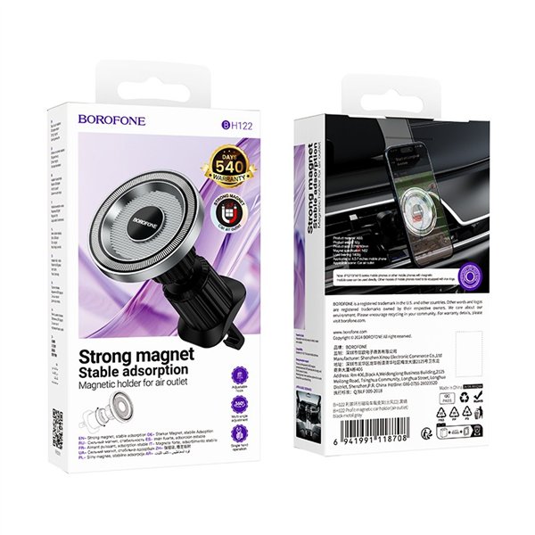 Car phone holder Borofone BH122 Magsafe (air vent) black