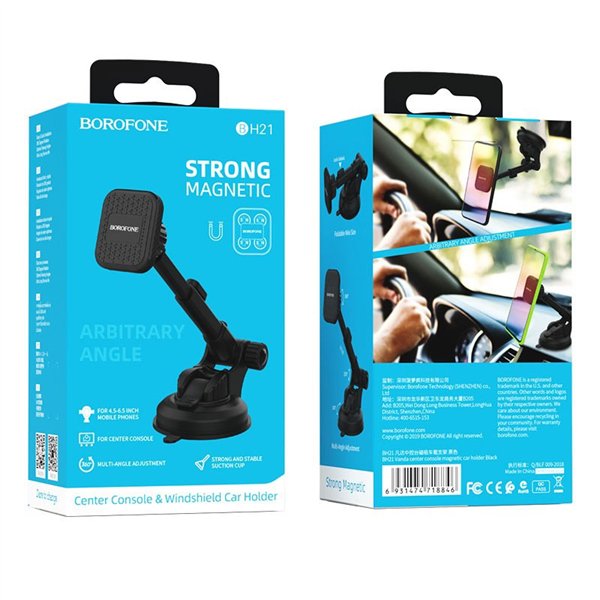 Car phone holder Borofone BH21 dashboard mounting magnetic fixing