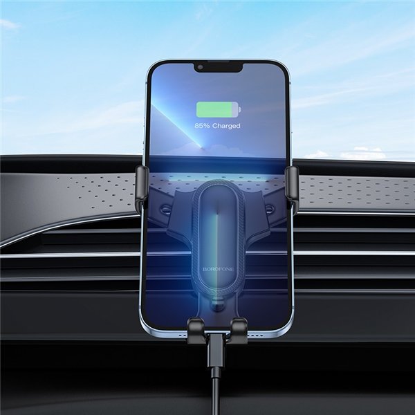 Car phone holder Borofone BH74 for using on ventilation grille, black