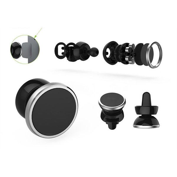 Car phone holder CPH-26, for using on ventilation grille, magnetic fixing