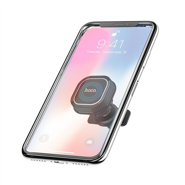 Car phone holder Hoco CA52 for using on ventilation grille, magnetic, black-gray
