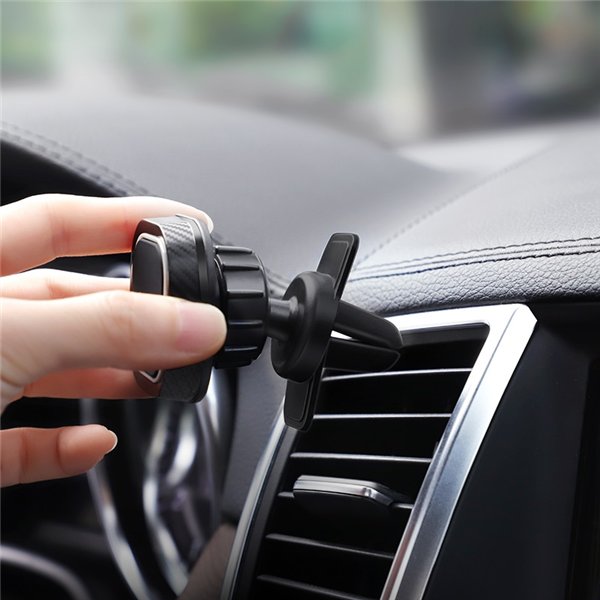 Car phone holder Hoco CA52 for using on ventilation grille, magnetic, black-gray