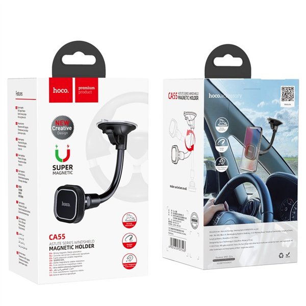 Car phone holder Hoco CA55, fixed on glass, magnetic