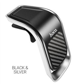 Car phone holder Hoco CA74 for using on ventilation grille, magnetic, black-gray