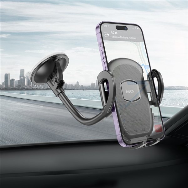 Automobilinis telefono laikiklis Hoco H10 (windshield) juodas