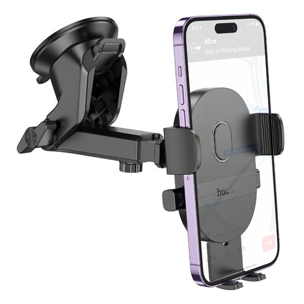Car phone holder Hoco H19 (dashboard/windshield) black