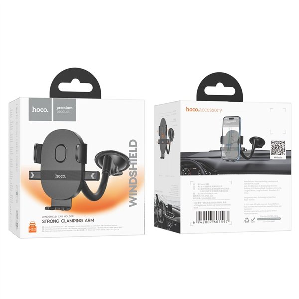 Car phone holder Hoco H20 (windshield) black