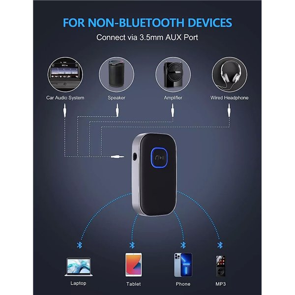 AUX Bluetooth hands-free receiver Reach BR-1 black