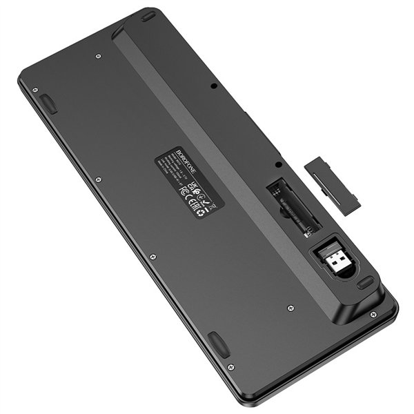 Belaidė klaviatūra Borofone BG16 juoda