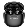 Belaidės ausinės Awei T68 juodos