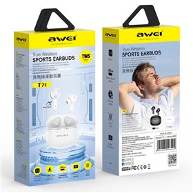 Wireless headphones Awei T71 white