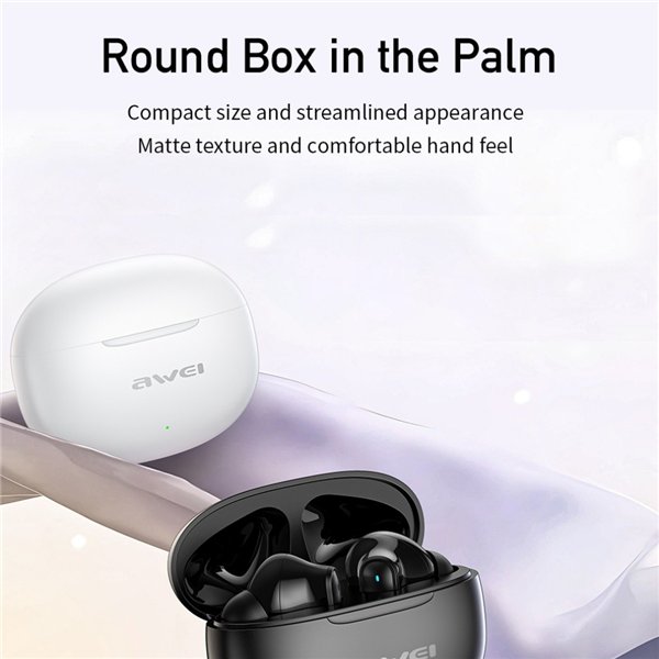 Belaidės ausinės Awei T71 juodos