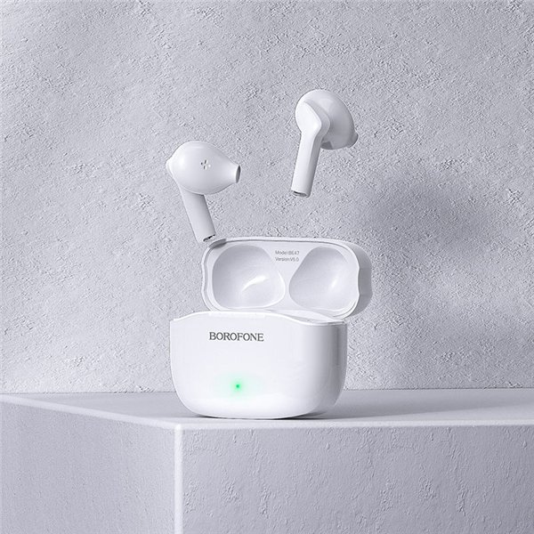 Wireless headphones Borofone BE47 Perfecto TWS white