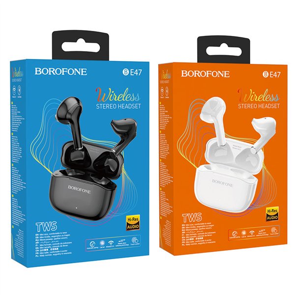 Belaidės ausinės Borofone BE47 Perfecto TWS juodos
