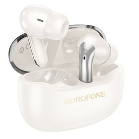 Wireless headphones Borofone FQ1 Plus ANC+ENC white