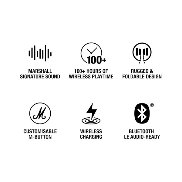 Belaidės ausinės Marshall Major V On-Ear Bluetooth rudos