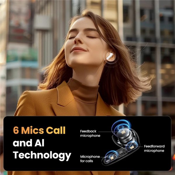 Wireless headphones Ugreen HiTune H6 Pro Active Noise-Cancelling Earbuds (35873) white