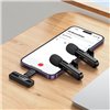 Wireless microphone set Hoco L20A USB-C/Lightning black