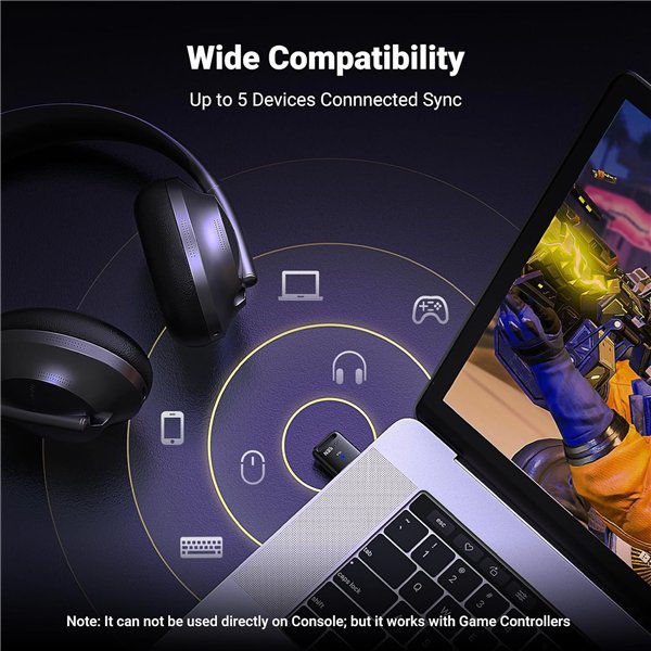 Bluetooth adapteris Ugreen CM748 Bluetooth 5.4 (35058) juodas