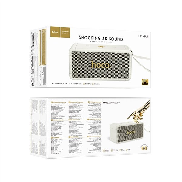Bluetooth portable speaker Hoco HT1 Max white